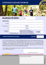 Meldebogen DSA Vereins Wettbewerb