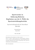Sportvereine in Schleswig-Holstein: Ergebnisse aus der 8. Welle des Sportentwicklungsberichts